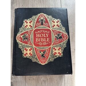 Large Holy Bible King James Version Deluxe Family Heritage Edition‎ Vintage